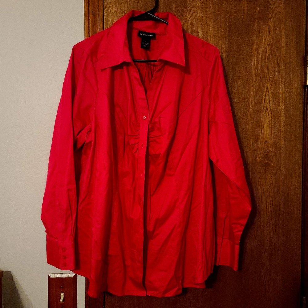 ** 2 for 20 ** Lane Bryant Hot Pink Button Up Shirt